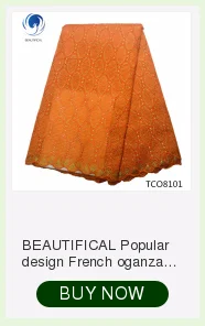BEAUTIFICAL нигерийская органза кружева нигерийская кружевная ткань с блестками Высокое качество африканские кружева материалы стили 5 ярдов ML45R03