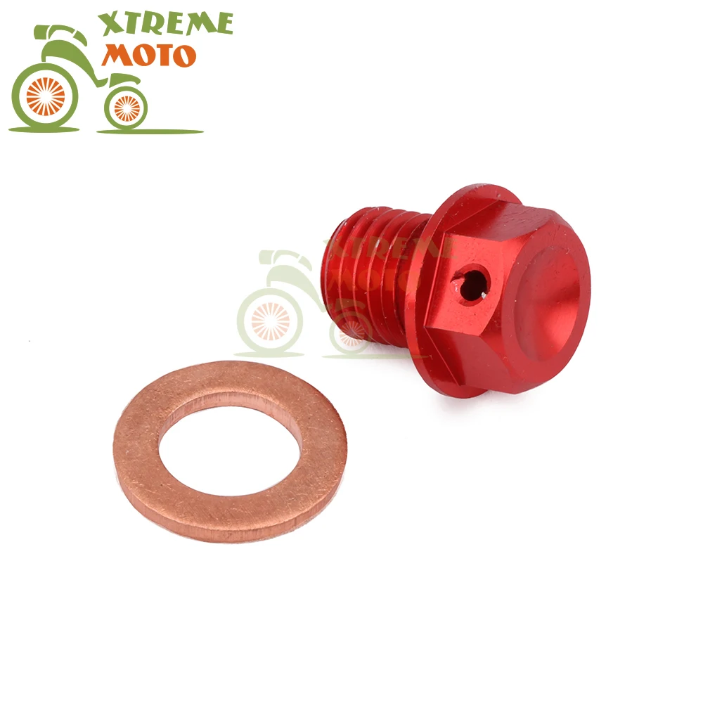 CNC M12*1.5 Magnetic Oil Sump Screw Drain Plug Bolt For HONDA ATC Big Red Foreman FourTrax Rancher Recon 125 185 200 250 400 500 |
