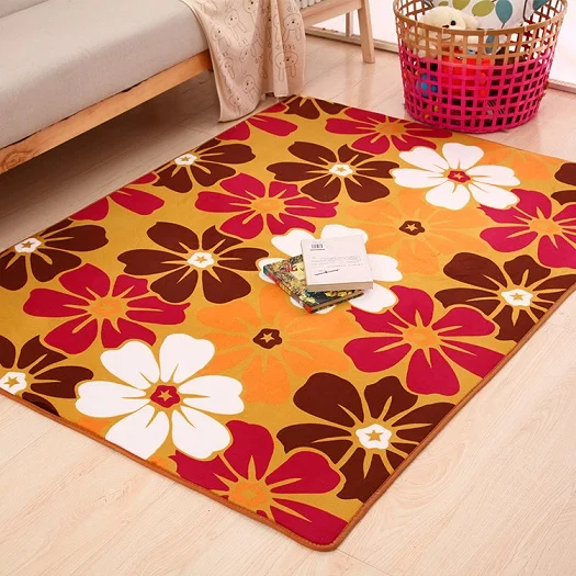 Коралловые флисовые коврики для дома гостиной украшение Цветочный Коврик