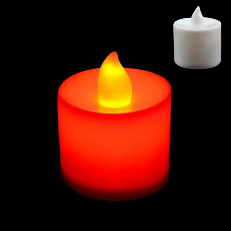 Red Light Домашняя лампа со светодиодными свечами светодиодная пластиковая свеча форма светильник fliker беспламенный для свадьбы/вечерние/праздничные - Цвет: Red Light