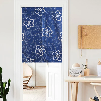 Pattern G Горячие восточные синий белый японский Норен кухня шторы в японском стиле рыбы вишни гостиная белье геометрический Ресторан - Цвет: Pattern G
