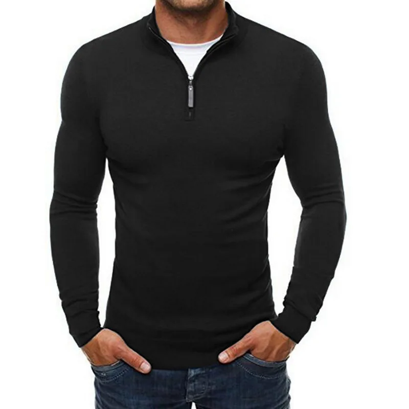 NIBESSER 2020 New Autumn Winter Fashion Men Sweater Casual Turtleneck Slim Fit Knitting Sweaters Knitted Pullover Brand | Мужская одежда