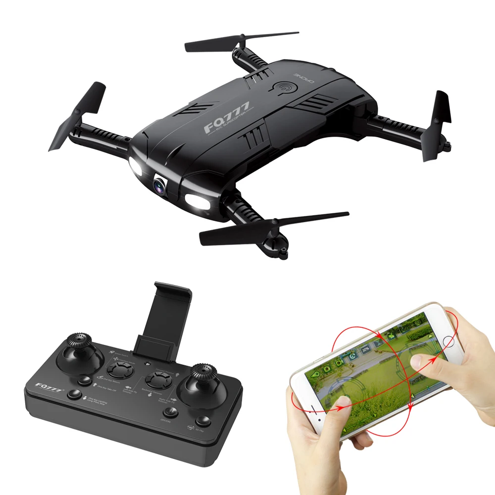 FQ777 FQ05 2 4G 4CH Дрон на ру e с HD камерой WiFi FPV RC складной селфи RTF Квадрокоптер мини