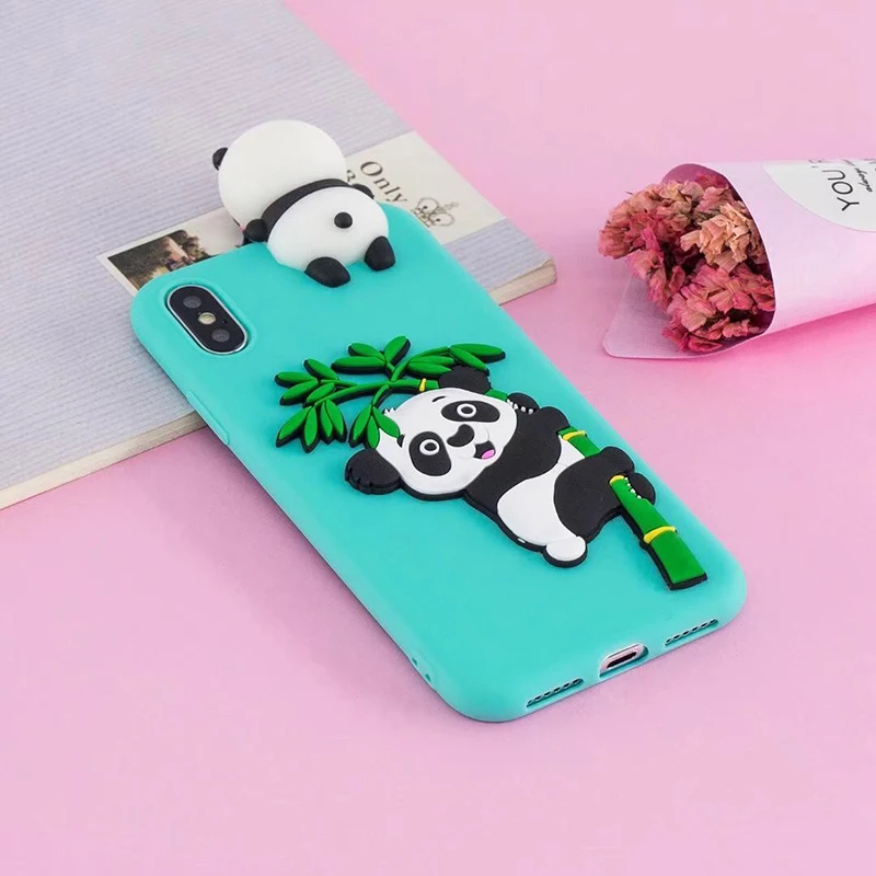 3D игрушка панда чехол для телефона iPhone XS Max XR 6 6S 7 8 Plus X 5 5S SE задняя крышка модные