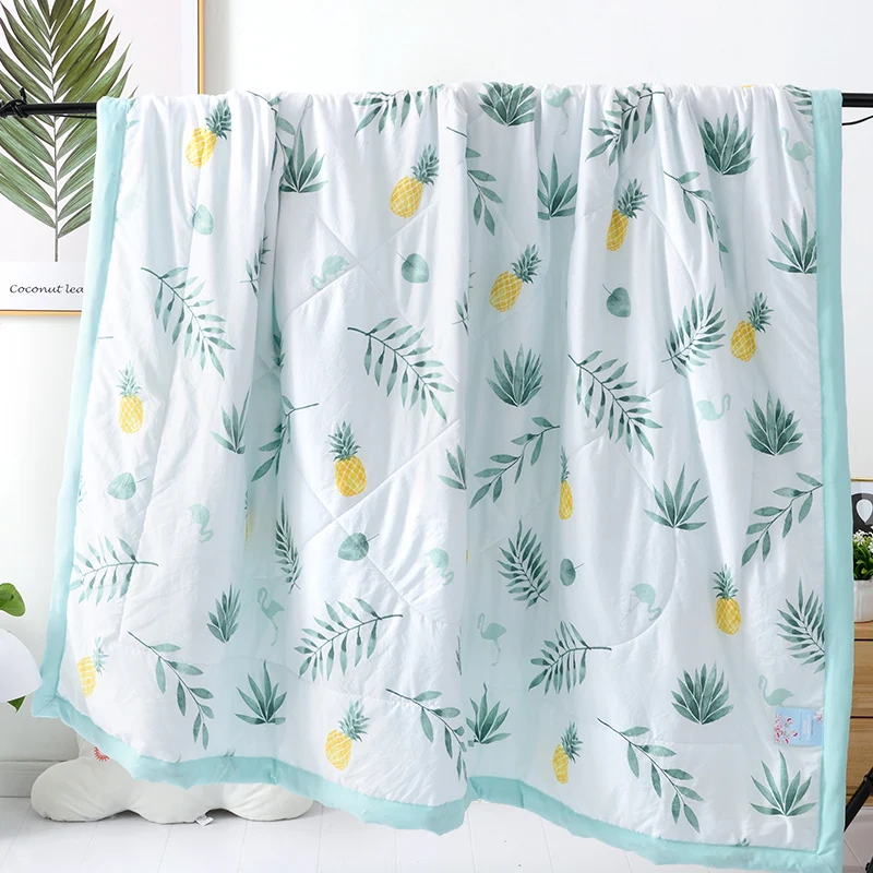 Новое простое летнее одеяло с листьями и цветами Скандинавское модное для детей