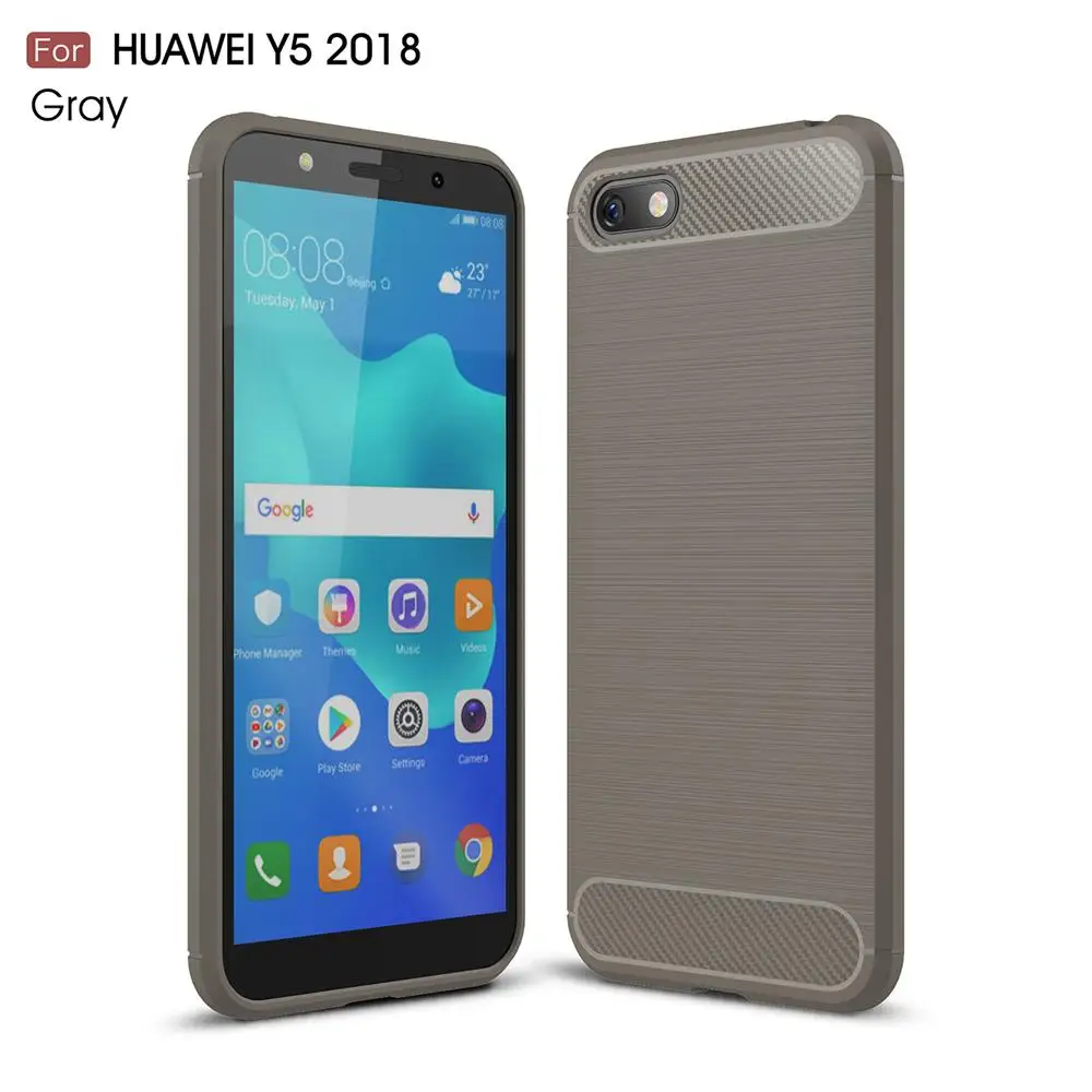 Серый Для huawei Y5 Lite силиконовый чехол ТПУ мягкий чехол для телефона для huawei Y5 Lite DRA-LX5-ра LX5 Y5Lite Y 5 Lite чехол - Цвет: Серый