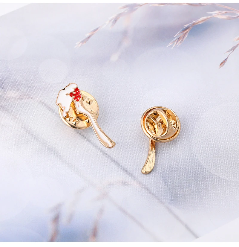 Мультфильм еда мороженое Кубок брошь в виде торта Сладкий Эмаль Булавка металлический значок рубашка рюкзак шляпа нагрудные булавки и Броши Модные ювелирные изделия