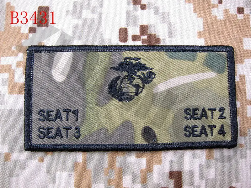 Multicam Black Нашивка с вышивкой, на заказ, с именем морпехов США, клейкие ленты, фирменные, военные, на крючках - Цвет: Multicam Black