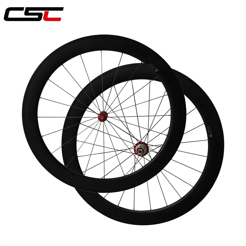 CSC велосипед Колесная 700c 60 мм полностью углеродное волокно клинчер дорожные