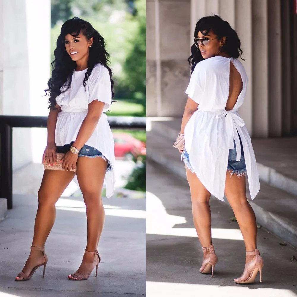 Женская футболка с коротким рукавом круглым вырезом и на спине|women summer|shirt women shirto