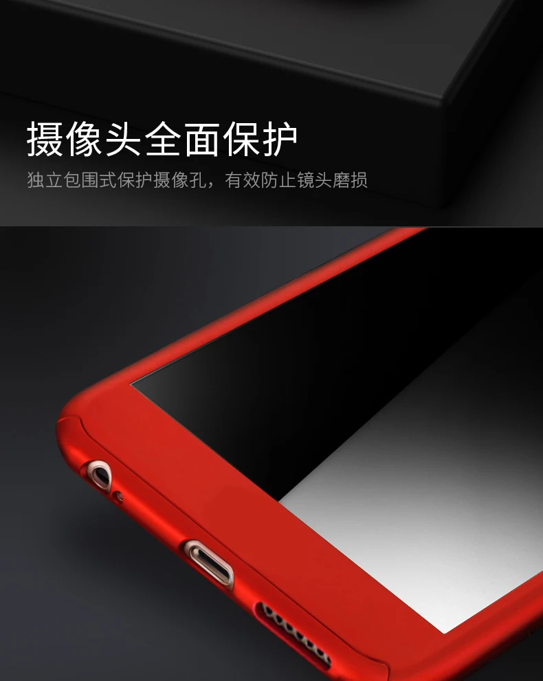 Olhveitra Case For Xiaomi mi 8 Lite 360 Full Cover Protective Shell + Tempered Glass Film SE Coque Fundas |