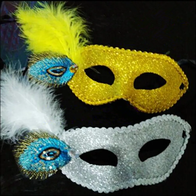 

Women Girls Colorful Peacock Feather Mask Venice Princess Catwalk Performance Show Ball Masks Masquerade Party Supplies