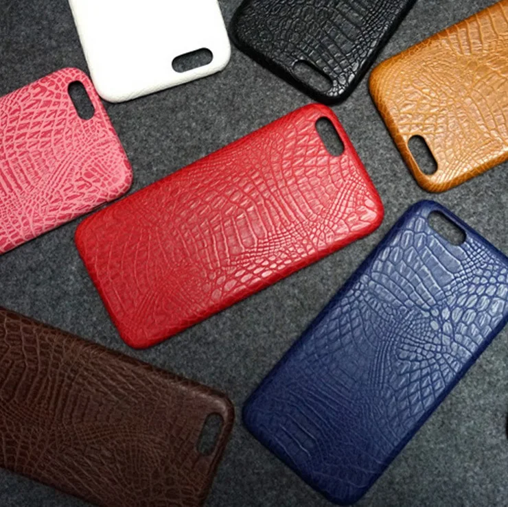 Цветной чехол из мягкой кожи крокодила с покрытием для iPhone6 6Plus 7 8 Plus телефонный
