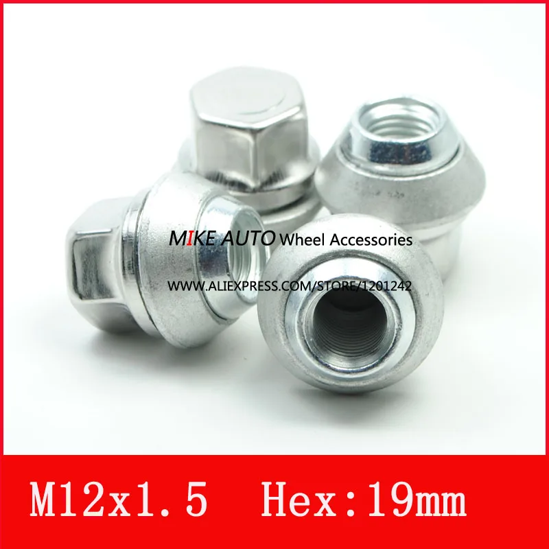 1PCS M12x1.5 REPLACEMENT WHEEL NUTS ALLOY 19MM FOR FORD /Kuga CORTINA EcoSport Fiesta FOCUS CHROME | Автомобили и мотоциклы