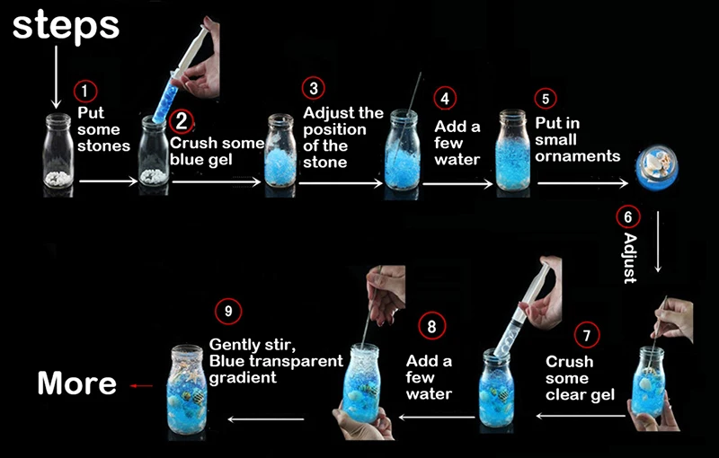 DIY Набор растущих водяных шаров с мини орнаментом детские игрушки бутылки