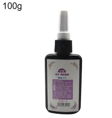 100g Diy Горячий DIY ремесло сильный клей ультрафиолетовая УФ Смола раствор для лечения Быстросохнущий Солнечный свет активированный клей твердая исцеляющая Смола гель - Цвет: 100g