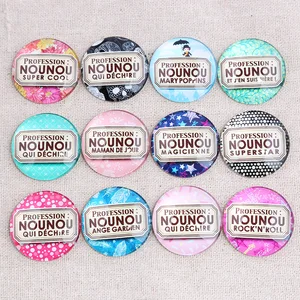 Reidgaller Смешанная профессиональная няня фото круглый стеклянный кабошон 20 мм 25 мм 30 мм diy ювелирные изделия ручной работы с плоской спинкой