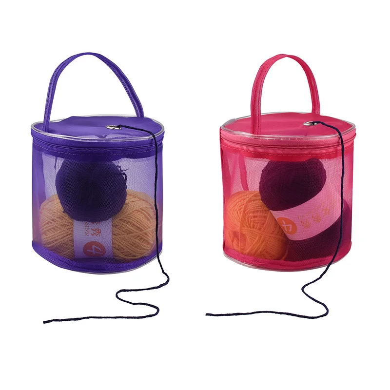 

Mesh Knitting Needle Storage Bag Hollow Yarn Crochet Knit Bag DIY Craft Organizer For Thread Storage Sewing Accessories Bags