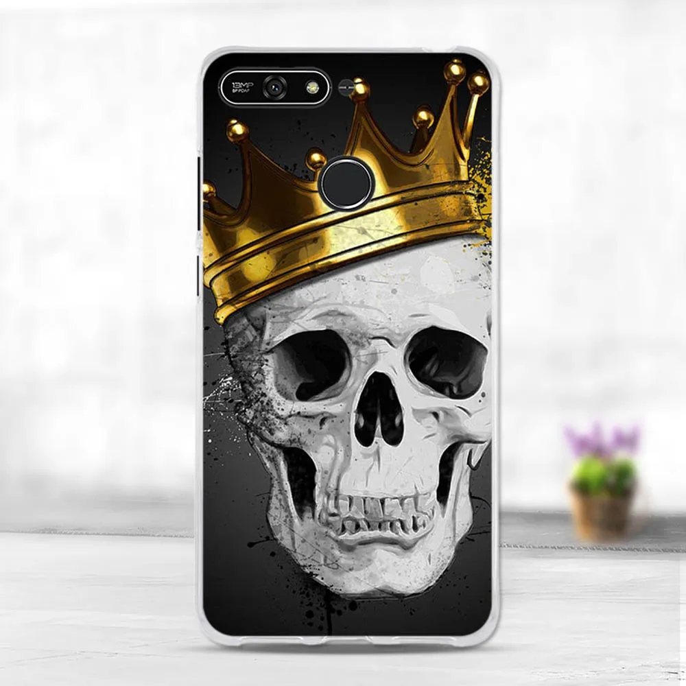 Силиконовый чехол для Huawei Honor 7A 7C 5 7 дюйма Y6 2018 / Prime мягкий телефона из ТПУ милый Enjoy