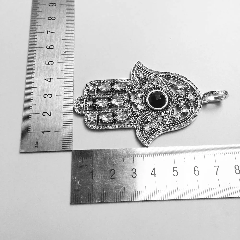 Anhanger Hand of Fatima Pendant 2018 New Fashion Jewelry 925 Sterling Silver Classic Gift For Women Girls Fit Necklace | Украшения и