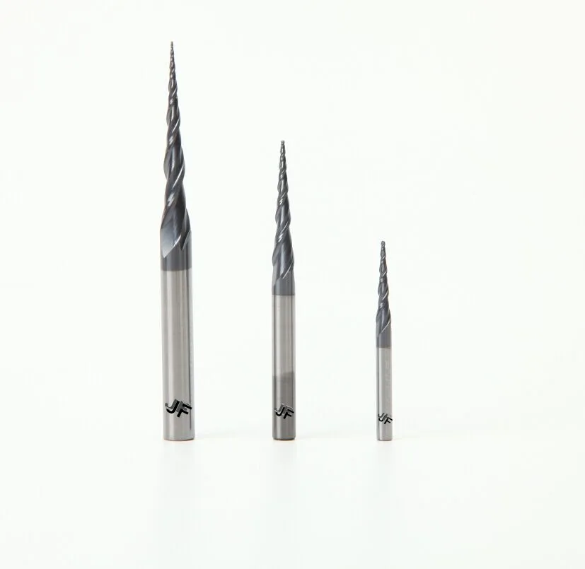 R0.25x20.5xD4x75x2T HRC55 TiAlN твердосплавные 2 флейты конусные концевые фрезы | Инструменты