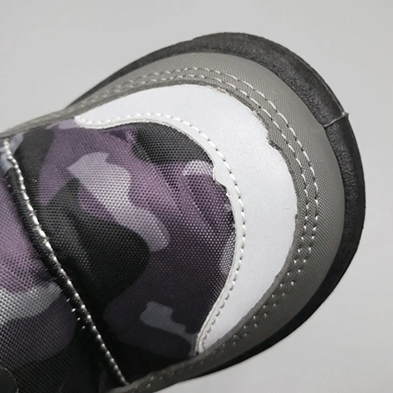 Детские черные камуфляжные сапоги зимние для малышей до середины икры Теплая