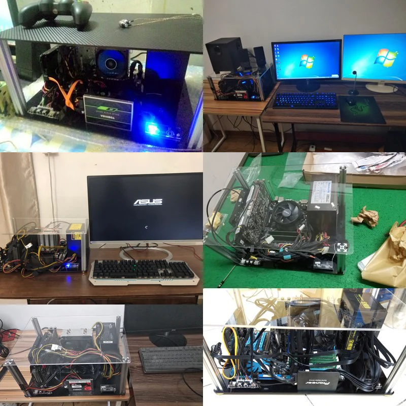 DIY персонализированный прозрачный акриловый Настольный ПК чехол стойка игровой хост-бокс ATX материнская плата Хендс-он сборка геймер компьютерные части