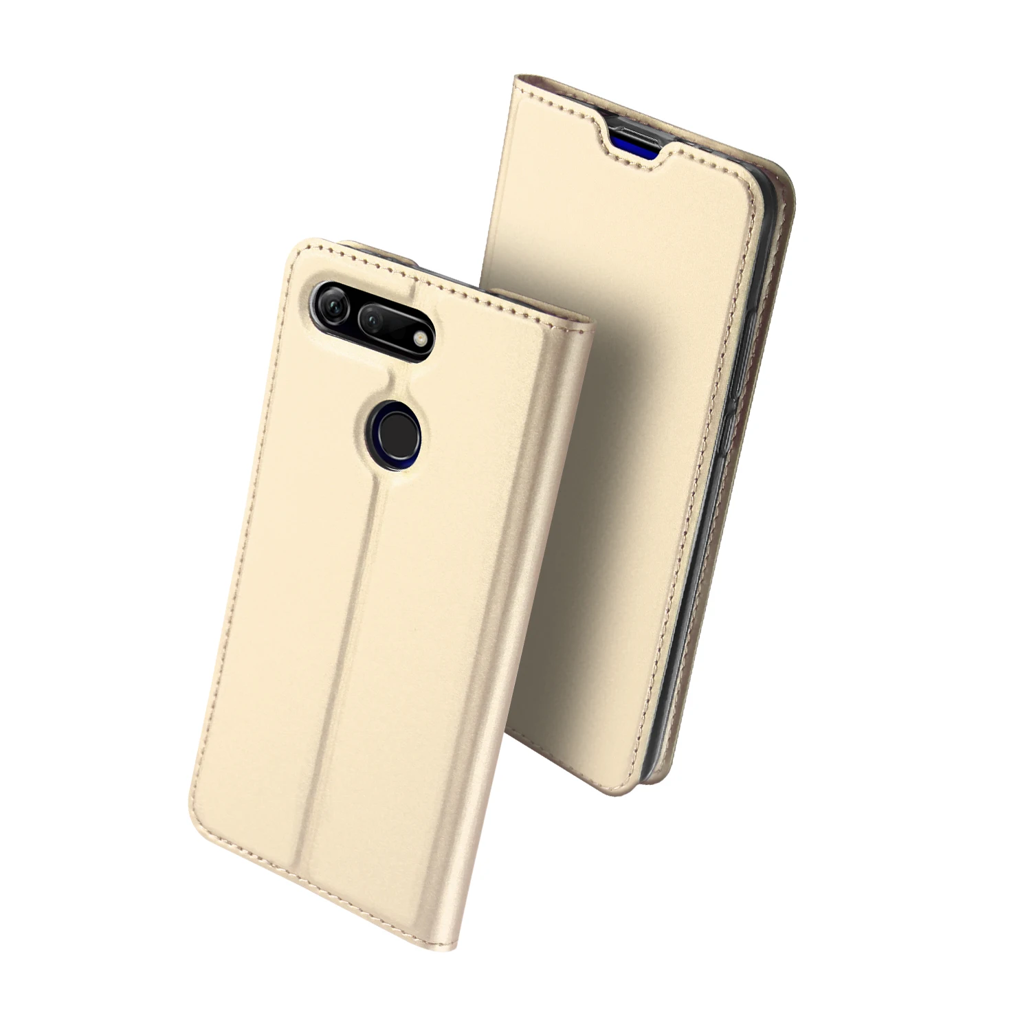 Роскошный Флип PU кожаный бумажник-книжка чехол для huawei Honor V20 чехол Honor View 20 PCT-L29 чехол для телефона Coque Hoesjes 6,4 дюймов - Цвет: Золотой
