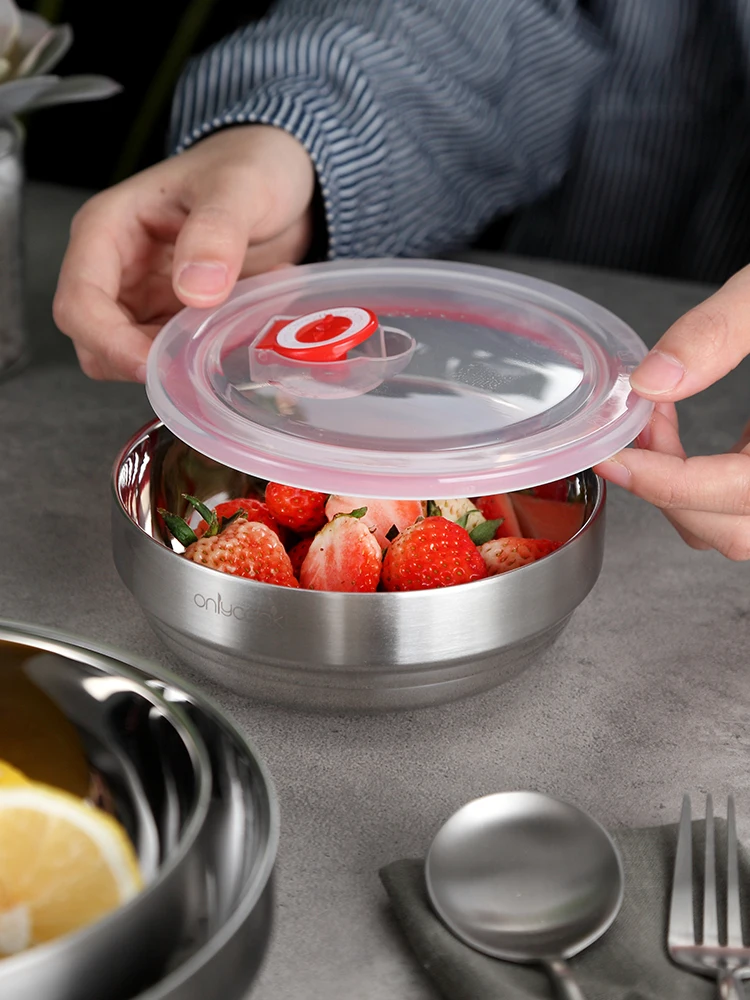 Большая Бытовая чаша ONLYCOOK из нержавеющей стали 304 чаши с двойной изоляцией для