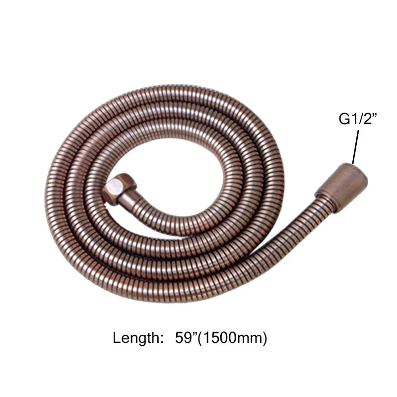 Shower Hose Настенная античная красная Медная Отделка, круглая душевая лейка, душевая лейка, держатель для головы, душевой шланг Nsh01 - Цвет: Shower Hose