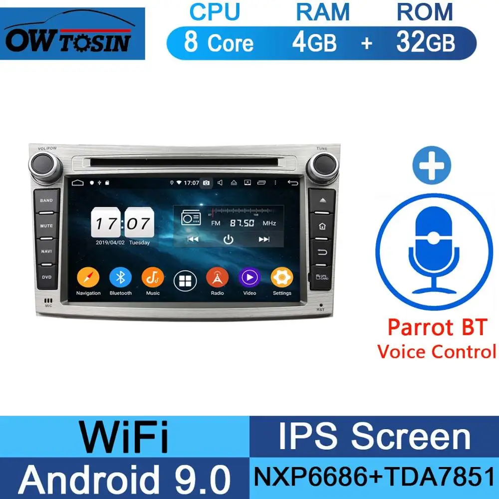 32G Parrot BT " ips Octa 8 ядерный 4G+ 64G Android 9,0 Автомобильный DVD Радио gps Navi для Subaru Legacy Outback 2009- CarPlay Parrot BT Adas - Цвет: 32G Parrot BT