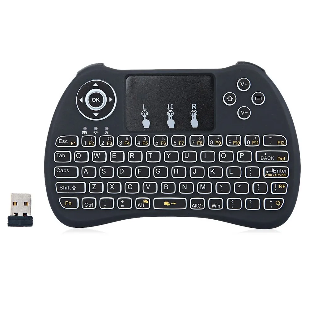 H9 миниатюрная ручная беспроводная клавиатура QWERTY 2 4 ГГц пульт дистанционного