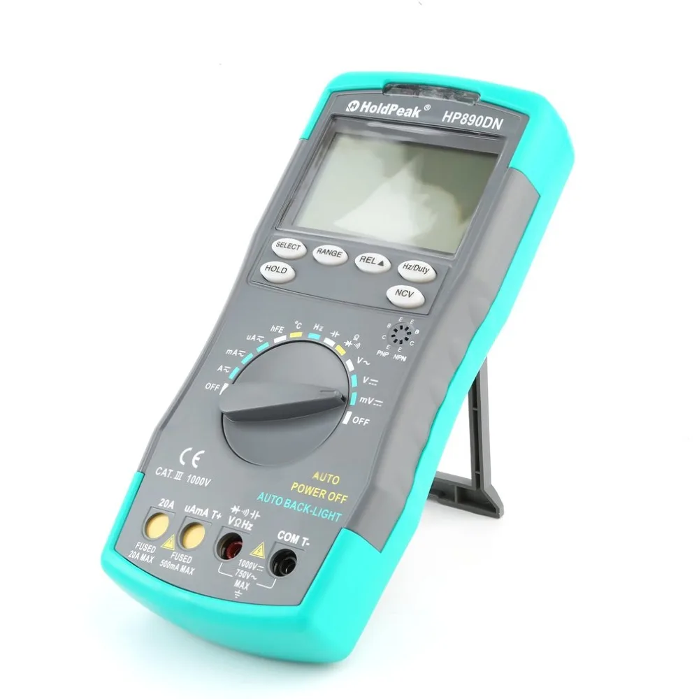 HoldPeak HP890DN светодио дный цифровой мультиметр DMM с НТС детектор Напряжение ток