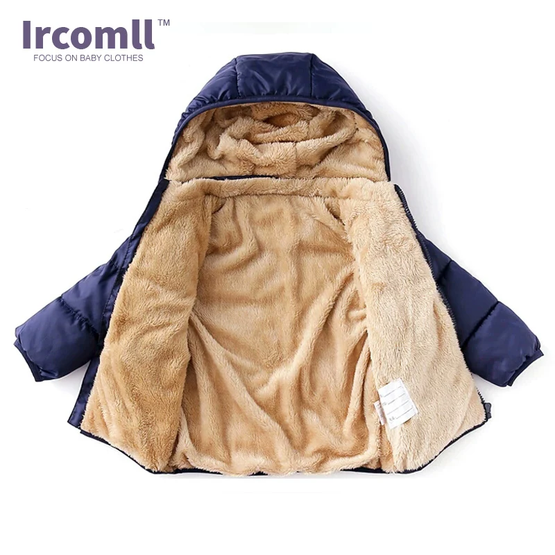 Ircomll плюшевое теплое тонкое пальто детская одежда для маленьких девочек зимняя
