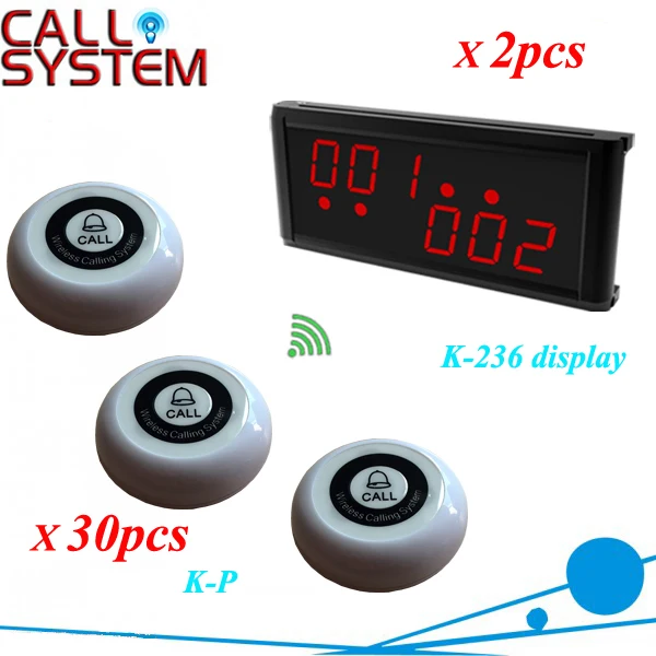 Система кнопок для заказа заказчика 2 шт. настенный монитор с 30-дюймовым звонком |