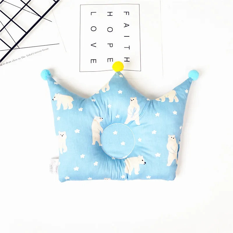 Baby Shaping Pillow Prevent Flat Head Infants Crown Dot Bedding Pillows Newborn Boy Girl Room Decoration Accessories 0-24 Months | Мать и