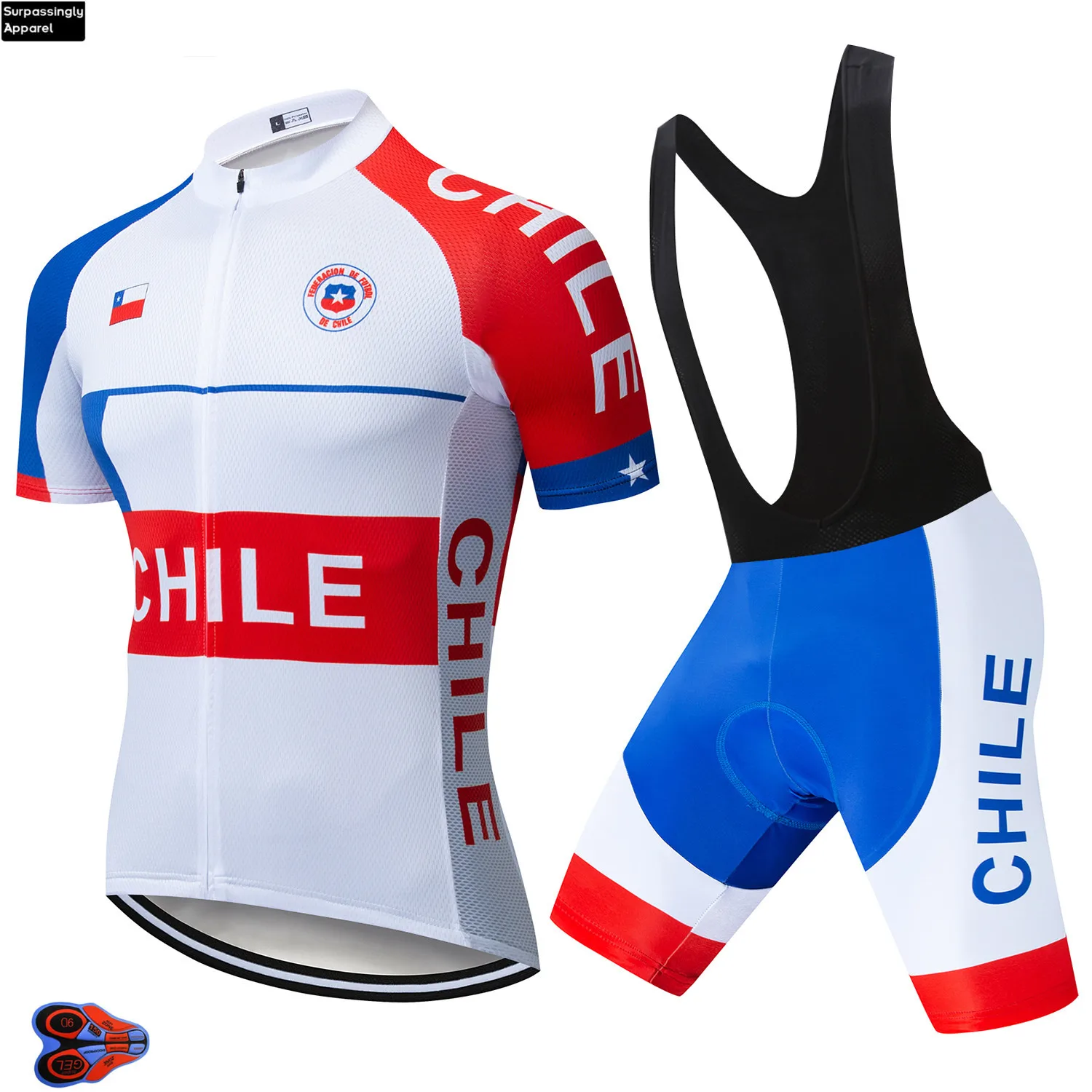 Женский спортивный костюм для велоспорта Pro CHILE Team Белый комплект одежды одежда