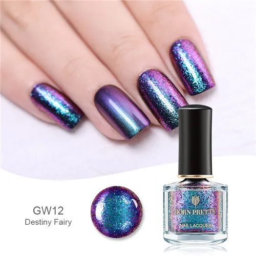 BP-GW12 BORN PRETTY Magic лак для ногтей 6 мл Блестящие Блестки Цыганская вода серия лак для маникюра Лак для ногтей черная основа - Цвет: BP-GW12