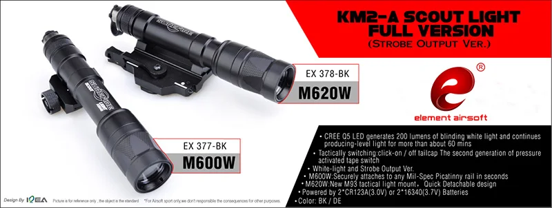 Элемент страйкбол Surefir M620W тактический фонарь мерцающий версия охотничий фонарь M600 фонарик для оружия EX378
