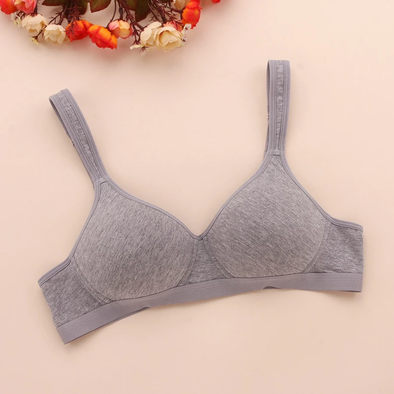 Съемный Одноцветный хлопковый бюстгальтер с лямками регулируемый без косточек