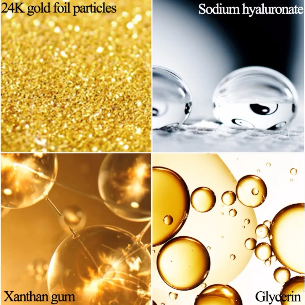 24k Золотая фольга Nicotinamide жидкая увлажняющая эссенция удаление морщин тонкие