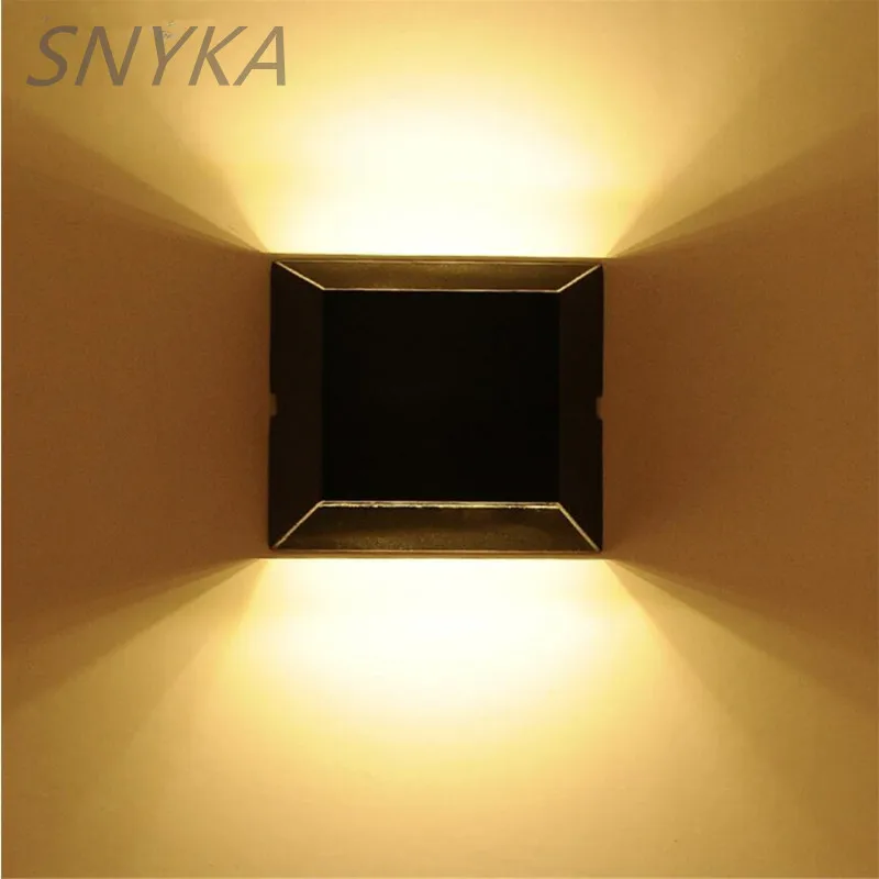 Светодиодный настенный светильник водонепроницаемый современный фонарь для