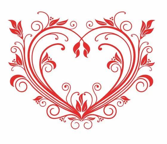 

Beautiful Heart Pattern Wall Sticker Vinyl Mural Home Room Festival Special Wall Decals Removable 40 Colors Available Decal F-30