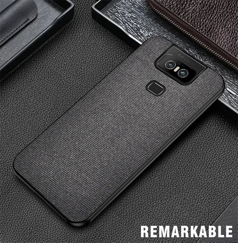 Роскошный тканевый чехол для Asus Zenfone 6, кожаный мягкий чехол из ТПУ, Жесткий Чехол из поликарбоната для Asus Zenfone 6 ZS630KL, чехол Funda