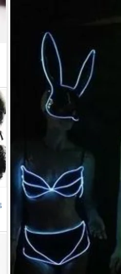 blue costume mask Танцор ночной клуб бар музыкальный фестиваль DJ танцевальная Команда ГОГО освещенный светодиодный светильник маска кролика костюм - Цвет: blue costume mask