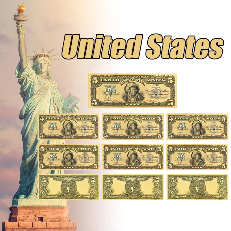 Оптовая цена Коллекционная редкая красочная банкнота 5 долларов американское