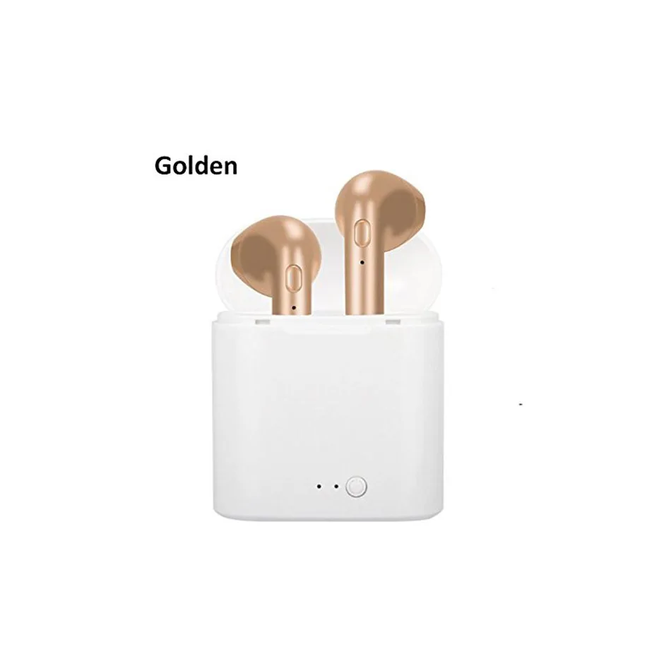 i7s Gold I10 TWS 5,0 беспроводные наушники Bluetooth наушники 3D HD стерео наушники i7s tws игровая гарнитура с двойным микрофоном для apple phone - Цвет: i7s Gold