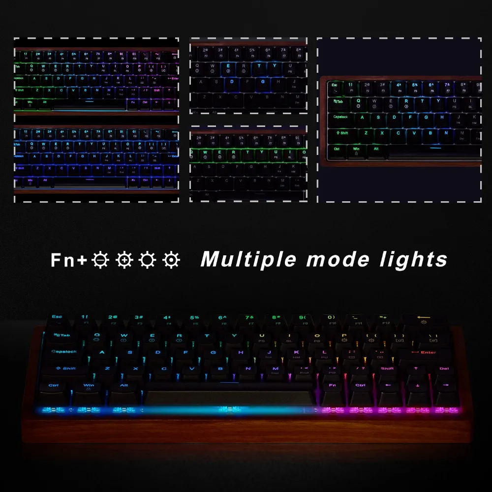 Механическая игровая клавиатура Cherry MX Синий Настенные переключатели RGB