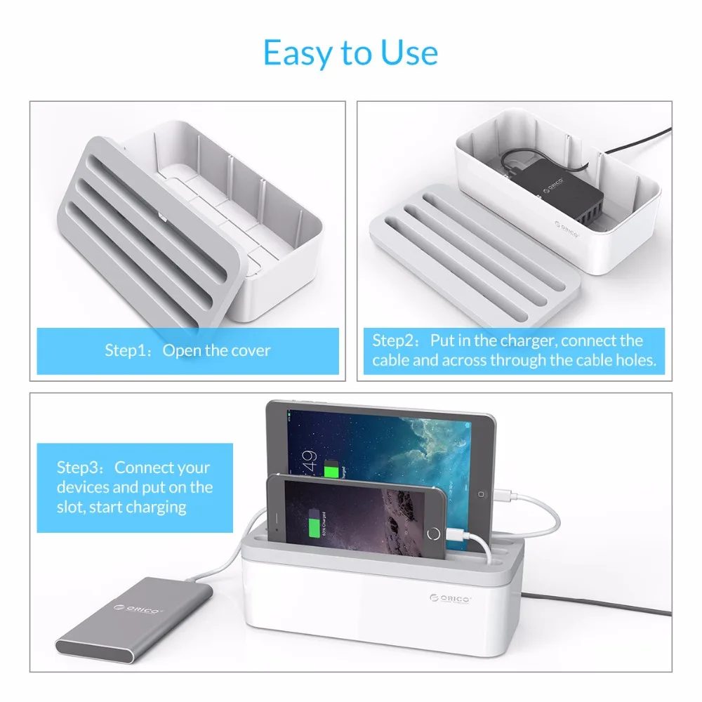 ORICO коробка для хранения USB зарядное устройство протектор Коробка кабель
