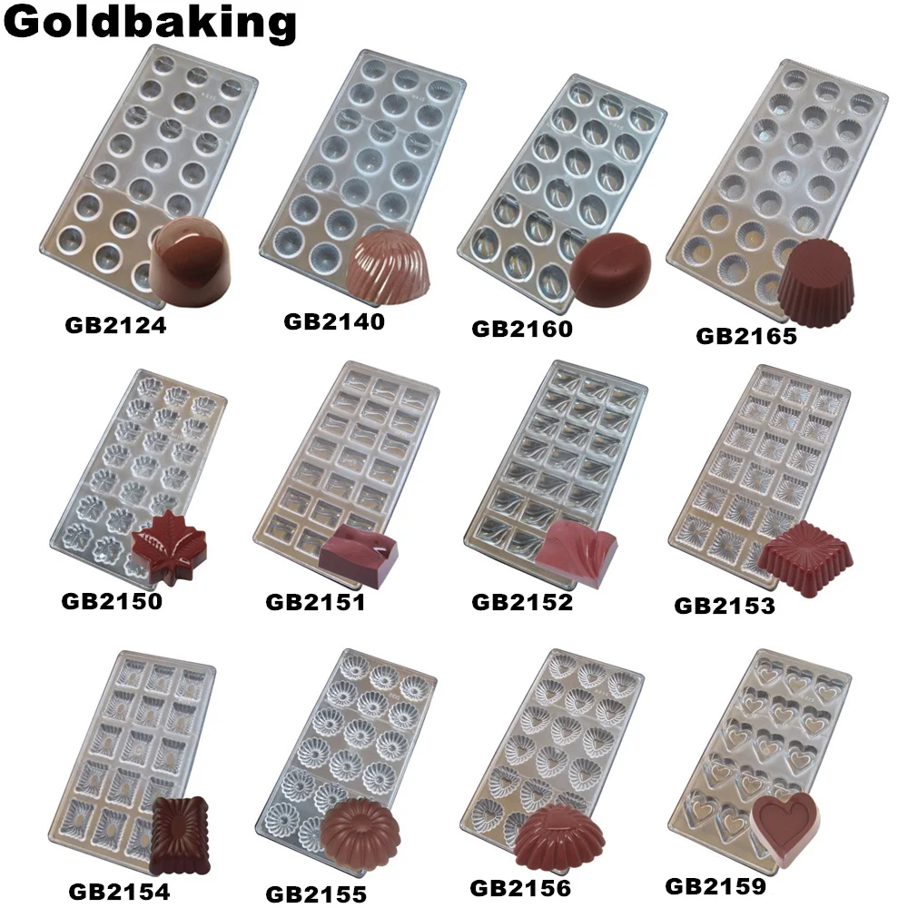 Goldbaking кофе были шоколадные формы лист Конфеты Плесень Новое поступление поликарбонатные шоколадные формы